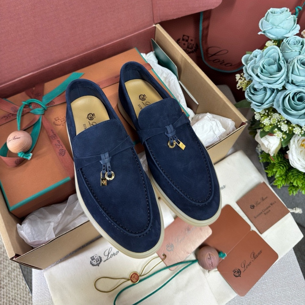 Loro Piana Men’s & Women Navy Loafers